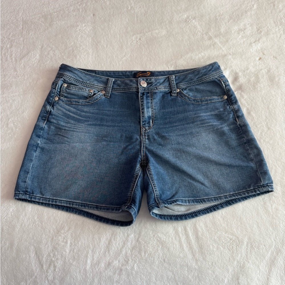 Dark Blue Women's Seven7 Denim Shorts